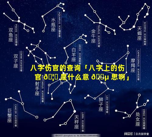 八字伤官的查询「八字上的伤官 🦉 是什么意 🐵 思啊」